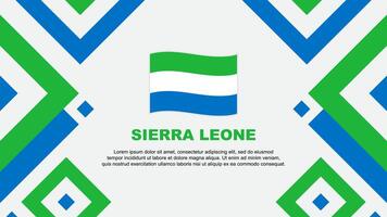 Sierra Leone vlag abstract achtergrond ontwerp sjabloon. Sierra Leone onafhankelijkheid dag banier behang vector illustratie. Sierra Leone sjabloon