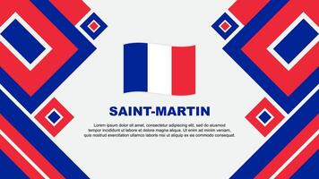 heilige Martin vlag abstract achtergrond ontwerp sjabloon. heilige Martin onafhankelijkheid dag banier behang vector illustratie. tekenfilm