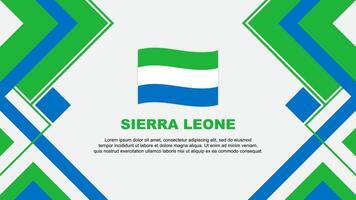 Sierra Leone vlag abstract achtergrond ontwerp sjabloon. Sierra Leone onafhankelijkheid dag banier behang vector illustratie. Sierra Leone banier
