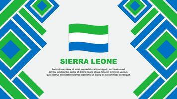Sierra Leone vlag abstract achtergrond ontwerp sjabloon. Sierra Leone onafhankelijkheid dag banier behang vector illustratie. Sierra Leone