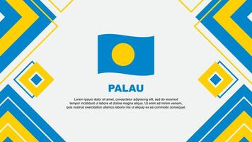 Palau vlag abstract achtergrond ontwerp sjabloon. Palau onafhankelijkheid dag banier behang vector illustratie. Palau achtergrond