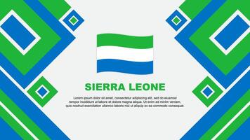 Sierra Leone vlag abstract achtergrond ontwerp sjabloon. Sierra Leone onafhankelijkheid dag banier behang vector illustratie. Sierra Leone tekenfilm