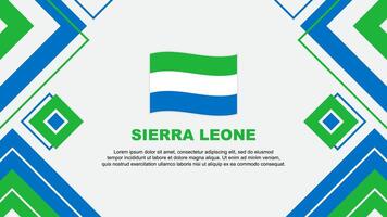 Sierra Leone vlag abstract achtergrond ontwerp sjabloon. Sierra Leone onafhankelijkheid dag banier behang vector illustratie. Sierra Leone achtergrond