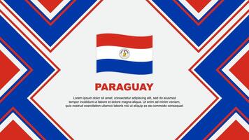 Paraguay vlag abstract achtergrond ontwerp sjabloon. Paraguay onafhankelijkheid dag banier behang vector illustratie. vector