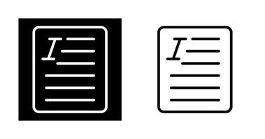 document cursief vector icoon