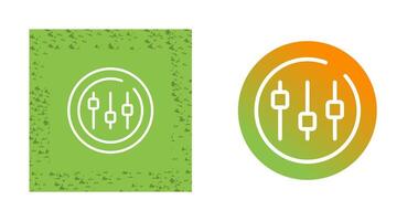 muziek- equalizer cirkel vector icoon