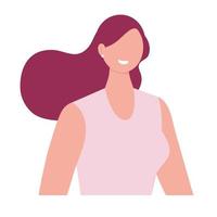 jonge vrouw vrouwelijke avatar karakter vector