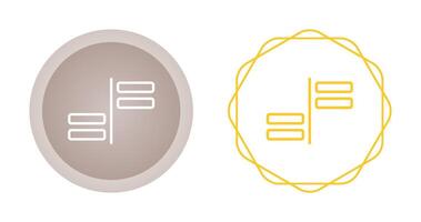 horizontaal uitlijning vector icoon