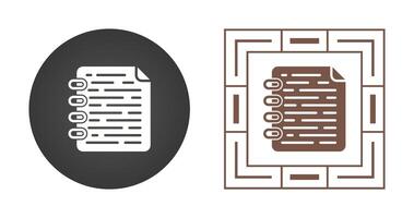 Notitie bladzijde vector icoon