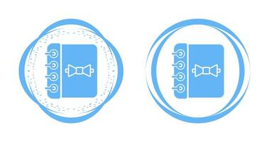 notitieboekje met lint vector icoon