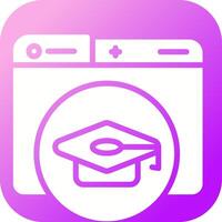 online onderwijs vector icoon