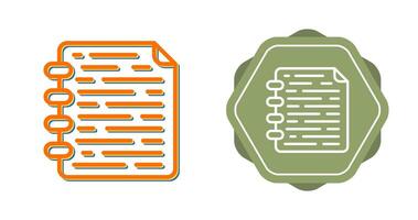 Notitie bladzijde vector icoon