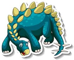 stegosaurus dinosaurus stripfiguur sticker vector