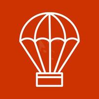 parachute vector pictogram