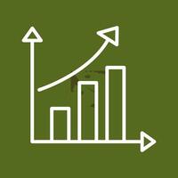 stijgende lijn statistieken vector icoon