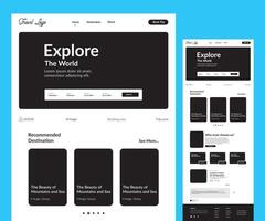 vector landen bladzijde ontwerp voor reizen agentschap