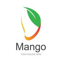 mango logo, fruit ontwerp gemakkelijk minimalistische stijl, fruit sap vector, icoon symbool illustratie vector