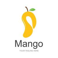 mango logo, fruit ontwerp gemakkelijk minimalistische stijl, fruit sap vector, icoon symbool illustratie vector