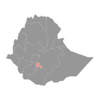 sidam regio kaart, administratief divisie van Ethiopië. vector illustratie.