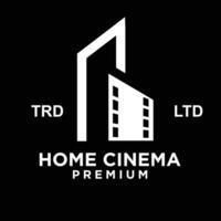 huis huis studio film bioscoop video logo icoon ontwerp illustratie vector