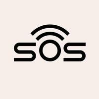 Sos brief monogram logo ontwerp illustratie vector