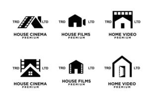 huis huis studio film bioscoop video logo icoon ontwerp illustratie vector