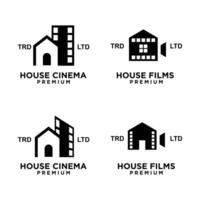 huis huis studio film bioscoop video logo icoon ontwerp illustratie vector