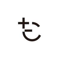brief e plus hoofdletters logo vector
