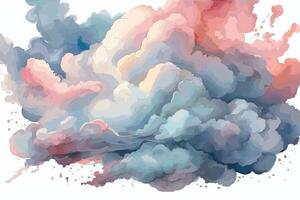 kleurrijk wolken waterverf vector ontwerp