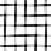 blanco vector textiel patroon, continuïteit kleding stof achtergrond tartan. vodje structuur plaid naadloos controleren in wit en zwart kleuren.