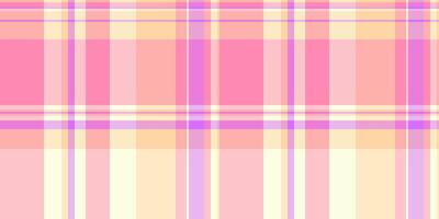 bedrijf textiel controleren textuur, modieus naadloos plaid vector. grunge achtergrond Schotse ruit patroon kleding stof in roze en licht kleuren. vector