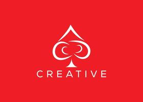 creatief en minimaal heup aas logo vector sjabloon. abstract aas heup logo