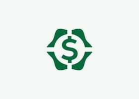 minimalistische dollar munt logo ontwerp vector sjabloon. munt voor bedrijf financiën vector. financiën valuta munt