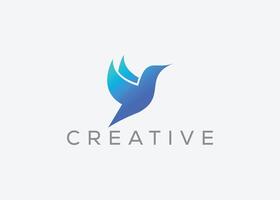 creatief en minimaal vogel vector logo ontwerp sjabloon. duif vliegend logo. duif vector