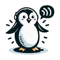 pinguïn schattig tekenfilm vector illustratie ontwerp geïsoleerd Aan wit achtergrond