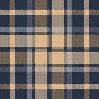 plaid controleren patroon. naadloos kleding stof textuur. Schotse ruit textiel afdrukken. vector