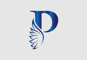 p brief logo ontwerp en monogram logo ontwerp vector