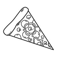 pizza tekening. pizza schetsen behang vector illustratie.