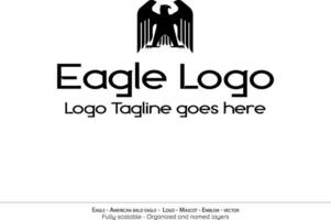 adelaar logo, vliegend vogel embleem. duif mascotte. Amerikaans kaal adelaar silhouet logo. minimaal ontwerp, minimalistisch logo vector