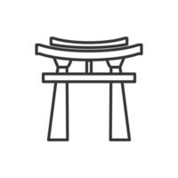 torii poort schets icoon pixel perfect voor website of mobiel app vector