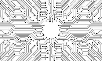 grijs stroomkring lijn technologie patroon Aan wit achtergrond vector