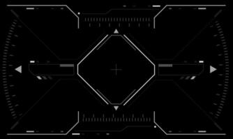 hud sci-fi koppel scherm visie wit meetkundig ontwerp virtueel realiteit futuristische technologie creatief Scherm Aan zwart vector