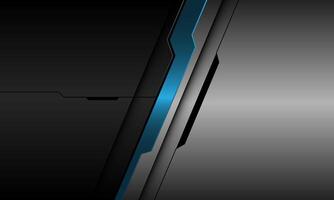 abstract blauw cyber lijn zwart metalen zilver schaduw schuine streep meetkundig ontwerp modern futuristische achtergrond vector