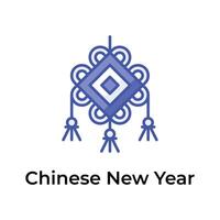 worden de eigenaar van verbazingwekkend icoon van Chinese knoop in modern stijl, Chinese nieuw jaar elementen vector