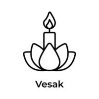 krijgen uw houden Aan deze prachtig ontworpen vesak icoon, klaar voor premie gebruik vector