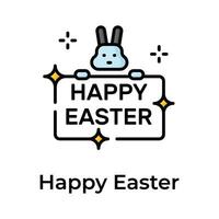 gelukkig Pasen icoon, ontwerp voor vakantie groet kaart en uitnodiging van de Pasen dag vector
