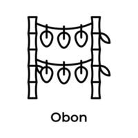 hebben een kijken Bij deze creatief bewerkte icoon van obon festival, obon evenement viering vector