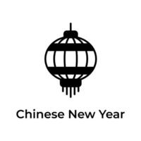 uniek en modieus vector ontwerp van Chinese lantaarn, Chinese nieuw jaar icoon