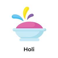 een icoon van holi in modern ontwerp stijl , Indisch cultureel festiva vector