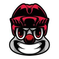 clown hockey helm vector